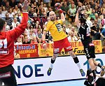 12.05.2018, Krems, Handball, Handball Liga Austria, HLA, 2.HF, UHK Krems, WAT Margareten,<br>FILZWIESER Wolfgang, MITKOV Vlatko, JONAS Herbert<br><br><br>Copyright / www. sportfotos. at<br>Missongasse 21<br>A - 3500 Krems<br>zierlinger@sportfotos.at<br>www.sportfotos.at<br>Kremser Bank <br>BIC SPKDAT21XXX<br>IBAN AT392022800704000918<br>