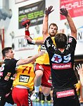 12.05.2018, Krems, Handball, Handball Liga Austria, HLA, 2.HF, UHK Krems, WAT Margareten,<br>SEIDL Thomas, MITKOV Vlatko, FEICHTINGER Sebastian, KOLAR Markus<br><br><br>Copyright / www. sportfotos. at<br>Missongasse 21<br>A - 3500 Krems<br>zierlinger@sportfotos.at<br>www.sportfotos.at<br>Kremser Bank <br>BIC SPKDAT21XXX<br>IBAN AT392022800704000918<br>