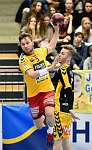 16.02.2018, Krems, Handball, Handball Liga Austria, HLA, Bonusrunde, UHK Krems, Bregenz,<br>SCHAFLER Leonard, SCHNABL Nico<br><br><br>Copyright / www. sportfotos. at<br>Missongasse 21<br>A - 3500 Krems<br>zierlinger@sportfotos.at<br>www.sportfotos.at<br>Kremser Bank <br>BIC SPKDAT21XXX<br>IBAN AT392022800704000918<br>