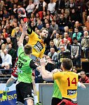 14.03.2018, Krems, Handball, Handball Liga Austria, HLA, BR, UHK Krems, SG Westwien<br>KRISTJANSSON Viggo, FEICHTINGER Sebastian, POSCH Fabian<br><br><br>Copyright / www. sportfotos. at<br>Missongasse 21<br>A - 3500 Krems<br>zierlinger@sportfotos.at<br>www.sportfotos.at<br>Kremser Bank <br>BIC SPKDAT21XXX<br>IBAN AT392022800704000918<br>