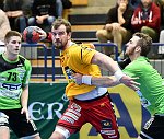 14.03.2018, Krems, Handball, Handball Liga Austria, HLA, BR, UHK Krems, SG Westwien<br>KRISTJANSSON Viggo, FEICHTINGER Sebastian, FUEHRER Matthias<br><br><br>Copyright / www. sportfotos. at<br>Missongasse 21<br>A - 3500 Krems<br>zierlinger@sportfotos.at<br>www.sportfotos.at<br>Kremser Bank <br>BIC SPKDAT21XXX<br>IBAN AT392022800704000918<br>