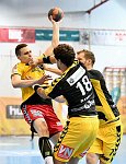 29.09.2017, Krems, Handball, Handball Liga Austria, HLA, GD, UHK Krems, Bregenz,<br>PROKOP Gunnar, BAMMER Dominik. BABARSKAS Povilas<br><br><br>Copyright / www. sportfotos. at<br>Missongasse 21<br>A - 3500 Krems<br>zierlinger@sportfotos.at<br>www.sportfotos.at<br>Kremser Bank <br>BIC SPKDAT21XXX<br>IBAN AT392022800704000918<br>