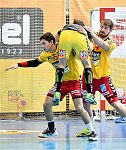 29.09.2017, Krems, Handball, Handball Liga Austria, HLA, GD, UHK Krems, Bregenz,<br>TOMANN Aron, FRUEHSTUECK Lukas, POSCH Fabian<br><br><br>Copyright / www. sportfotos. at<br>Missongasse 21<br>A - 3500 Krems<br>zierlinger@sportfotos.at<br>www.sportfotos.at<br>Kremser Bank <br>BIC SPKDAT21XXX<br>IBAN AT392022800704000918<br>