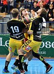 29.09.2017, Krems, Handball, Handball Liga Austria, HLA, GD, UHK Krems, Bregenz,<br>SCHNABL Nico, JOCHMANN Jakob, CHYCHYKALO Roman<br><br><br>Copyright / www. sportfotos. at<br>Missongasse 21<br>A - 3500 Krems<br>zierlinger@sportfotos.at<br>www.sportfotos.at<br>Kremser Bank <br>BIC SPKDAT21XXX<br>IBAN AT392022800704000918<br>