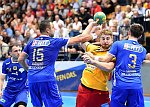 08.09.2017, Krems, Handball, Handball Liga Austria, HLA, GD, UHK Krems, HC Linz,<br>BACHMANN Moritz, VUCKOVIC Gojko. POSCH Fabian, LEHNER Stefan<br><br><br><br><br>Copyright / www. sportfotos. at<br>Missongasse 21<br>A - 3500 Krems<br>zierlinger@sportfotos.at<br>www.sportfotos.at<br>Kremser Bank <br>BIC SPKDAT21XXX<br>IBAN AT392022800704000918