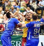 08.09.2017, Krems, Handball, Handball Liga Austria, HLA, GD, UHK Krems, HC Linz,<br>LEHNER Stefan, FEICHTINGER Sebastian; BAJGORIC Alen<br><br><br><br><br>Copyright / www. sportfotos. at<br>Missongasse 21<br>A - 3500 Krems<br>zierlinger@sportfotos.at<br>www.sportfotos.at<br>Kremser Bank <br>BIC SPKDAT21XXX<br>IBAN AT392022800704000918