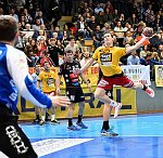 23.09.2017, Krems, Handball, Handball Liga Austria, HLA, GD, UHK Krems,  HT Schwaz,<br>KANDOLF Thomas, PROKOP Gunnar<br><br><br>Copyright / www. sportfotos. at<br>Missongasse 21<br>A - 3500 Krems<br>zierlinger@sportfotos.at<br>www.sportfotos.at<br>Kremser Bank <br>BIC SPKDAT21XXX<br>IBAN AT392022800704000918