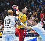 01.09.2018, Krems, Handball, Handball Liga Austria, HLA, GD, UHK Krems, HC Hard,<br>ZMAVC Nejc, HAJDU Gabor, WURST Konrad<br><br><br>Copyright / www. sportfotos. at<br>Missongasse 21<br>A - 3500 Krems<br>zierlinger@sportfotos.at<br>www.sportfotos.at<br>Kremser Bank <br>BIC SPKDAT21XXX<br>IBAN AT392022800704000918
