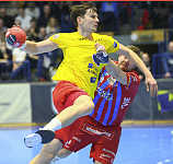 03.02.2024 Krems, Handball, Handball Liga Austria, HLA, UHK Krems, HC FIVERS WAT Margareten, <br>DICKER Daniel, BRENNEIS Leander<br><br>