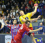 03.02.2024 Krems, Handball, Handball Liga Austria, HLA, UHK Krems, HC FIVERS WAT Margareten, <br>MARINOVIC Marin, ROZMAN Tim, KOLAR Markus<br><br><br>