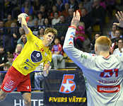 03.02.2024 Krems, Handball, Handball Liga Austria, HLA, UHK Krems, HC FIVERS WAT Margareten, <br>RUDISCHER Benedikt, BERGMANN Leon<br><br><br>