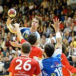 12.05.2012, Krems, Handball, Handball Liga Austria, <br>HLA, Halbfinalserie, Spiel 3, UHK Krems, HITTirol,<br>VIZVARY Kristof, BELAS Ivica, BAMMER Dominik, WALZER Guenther<br><br><br><br>Copyright DIENER / Zierlinger Karl<br>Marktgasse 3-7 / 4 / 5 / 21<br>A-1090 Wien<br>Telefax +43 1 955 32 35<br>Mobil +43 676 629 98 51<br>BA-CA<br>Bank Nr. 12000<br>Account Nr. 00712 223 783<br>e-mail: agentur@diener.at<br>Datenbank: www.diener.at