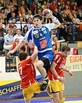 12.05.2012, Krems, Handball, Handball Liga Austria, <br>HLA, Halbfinalserie, Spiel 3, UHK Krems, HITTirol,<br>SCHOPF Tobias, HERMANN Maximilian, CHALUPA Georg<br><br><br><br>Copyright DIENER / Zierlinger Karl<br>Marktgasse 3-7 / 4 / 5 / 21<br>A-1090 Wien<br>Telefax +43 1 955 32 35<br>Mobil +43 676 629 98 51<br>BA-CA<br>Bank Nr. 12000<br>Account Nr. 00712 223 783<br>e-mail: agentur@diener.at<br>Datenbank: www.diener.at