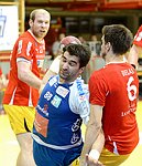 12.05.2012, Krems, Handball, Handball Liga Austria, <br>HLA, Halbfinalserie, Spiel 3, UHK Krems, HITTirol,<br>SCHMOELZ Johann, PEROVIC Draguljub, BELAS Ivica<br><br><br><br>Copyright DIENER / Zierlinger Karl<br>Marktgasse 3-7 / 4 / 5 / 21<br>A-1090 Wien<br>Telefax +43 1 955 32 35<br>Mobil +43 676 629 98 51<br>BA-CA<br>Bank Nr. 12000<br>Account Nr. 00712 223 783<br>e-mail: agentur@diener.at<br>Datenbank: www.diener.at
