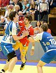 12.05.2012, Krems, Handball, Handball Liga Austria, <br>HLA, Halbfinalserie, Spiel 3, UHK Krems, HITTirol,<br>HERMANN Maximilian, SCHOPF Tobias, RACKAUSKAS Andrius<br><br><br><br>Copyright DIENER / Zierlinger Karl<br>Marktgasse 3-7 / 4 / 5 / 21<br>A-1090 Wien<br>Telefax +43 1 955 32 35<br>Mobil +43 676 629 98 51<br>BA-CA<br>Bank Nr. 12000<br>Account Nr. 00712 223 783<br>e-mail: agentur@diener.at<br>Datenbank: www.diener.at