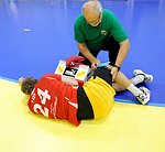 12.05.2012, Krems, Handball, Handball Liga Austria, <br>HLA, Halbfinalserie, Spiel 3, UHK Krems, HITTirol,<br>VISY Norbert, PANOVICS Lajos<br><br><br><br>Copyright DIENER / Zierlinger Karl<br>Marktgasse 3-7 / 4 / 5 / 21<br>A-1090 Wien<br>Telefax +43 1 955 32 35<br>Mobil +43 676 629 98 51<br>BA-CA<br>Bank Nr. 12000<br>Account Nr. 00712 223 783<br>e-mail: agentur@diener.at<br>Datenbank: www.diener.at