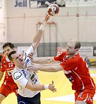 22.03.2012, Krems, Handball, Handball Liga Austria, HLA, MPO, UHK Krems, HC Hard,<br>CHALUPA Georg, KUZO Andryi, SCHMOELZ Johann<br><br><br>Copyright DIENER / Zierlinger Karl<br>Marktgasse 3-7 / 4 / 5 / 21<br>A-1090 Wien<br>Telefax +43 1 955 32 35<br>Mobil +43 676 629 98 51<br>BA-CA<br>Bank Nr. 12000<br>Account Nr. 00712 223 783<br>e-mail: agentur@diener.at<br>Datenbank: www.diener.at