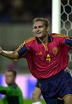 11.09.2000<br>�sterreich - Spanien<br>BARAJA Ruben<br>jubelt nach seinem Tor zum 1:1<br>27. Minute