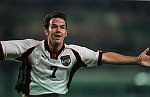 19980819<br>�sterreich - Frankreich<br>HAAS Mario<br>nach seinem Tor zum 1:1