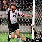 27.05.1998<br>�sterreich - Tunesien<br>POLSTER Anton<br>jubelt nach seinem Tor, das allerdings aberkannt wird