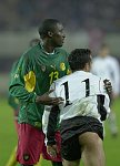 17.03.2002<br>�sterreich - Kamerun/0:0<br>WEISSENBERGER Markus (�sterreich)<br>METTOMO Lucien (Kamerun)<br>26. Minute