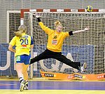 22.03.2012, Krems, Handball, Laenderspiel, Nationalteam,  Oesterreich - Schweden, Europameisterschaftsqualifikation, Damen, European Championships, Qualification ,Women, <br>Austria - Sweden,<br>GULLDEN Isabelle, BLAZEK Petra<br><br>Copyright DIENER / Zierlinger Karl<br>Marktgasse 3-7 / 4 / 5 / 21<br>A-1090 Wien<br>Telefax +43 1 955 32 35<br>Mobil +43 676 629 98 51<br>BA-CA<br>Bank Nr. 12000<br>Account Nr. 00712 223 783<br>e-mail: agentur@diener.at<br>Datenbank: www.diener.at