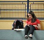26.05.2012, Krems, Handball, Oesterreichische Meisterschaften U-18M, Krems/St.Poelten - HC Hard<br>einsamer Fan<br><br><br><br>Copyright DIENER / Zierlinger Karl<br>Marktgasse 3-7 / 4 / 5 / 21<br>A-1090 Wien<br>Telefax +43 1 955 32 35<br>Mobil +43 676 629 98 51<br>BA-CA<br>Bank Nr. 12000<br>Account Nr. 00712 223 783<br>e-mail: agentur@diener.at<br>Datenbank: www.diener.at
