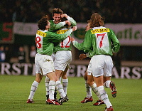 1997.10.22<br>Rapid - 1860 M�nchen<br>SCH�TTEL Peter, BRAUN Martin, HIDEN Martin,<br>PROSENIK Christian, STUMPF Christian<br>nach Tor zum 2:0