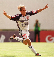 1998.08.01<br>Austria - Steyr<br>MAYRLEB Christian nach seinem 2:0<br>20. Min.