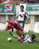 20.04.2002<br>Rapid - Tirol/0:1(0:1)<br>SCHIESSWALD G�nter (Rapid)<br>GILEWICZ Radoslaw (Tirol)<br>88. Minute