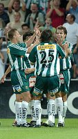 21.07.2004<br>Rapid - Tirol/4:1(2:1)<br>IVANSCHITZ Andreas, KINCL Marek, KORSOS Gy�rgy (Rapid)<br>Jubel nach dem 3:1<br>63. Minute
