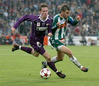 24.10.2004<br>Rapid - Austria/1:1 (0:0)<br>HOFMANN Steffen (Rapid)<br>VACHOUSEK Stepan (Austria)<br><br>87. Minute