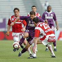 05.05.2005<br>Austria - GAK/0:3 (0:1) Abbruch in der 80. Minute<br>SIONKO Libor (Austria)<br>AMERHAUSER Martin, MAJSTOROVIC Mario (GAK)<br>13. Minute