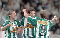 21.08.2004<br>Rapid - Mattersburg/3:0 (0:0)<br>KORSOS Gy�rgy und  LAWAREE Axel freuen sich mit KINCL Marek �ber dessen Tor zum 2:0<br>52. Minute