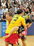 17.09.2011, Krems, Handball, Handball Liga Austria, <br>HLA,, UHK Krems - Bregenz,<br>VIZVARY Kristof, CHALUPA Georg, BANIC Vedran<br><br><br>Copyright DIENER / Karl Zierlinger<br>Marktgasse 3-7 / 4 / 5 / 21<br>A-1090 Wien<br>Telefax +43 1 955 32 35<br>Mobil +43 676 629 98 51<br>BA-CA<br>Bank Nr. 12000<br>Account Nr. 00712 223 783<br>e-mail: agentur@diener.at<br>Datenbank: www.diener.at