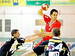 24.11.2011, Krems, Handball, Handball Liga Austria, HLA, UHK Krems, Fivers WAT Margareten,<br>KIRVELIAVICIUS Romas, BELAS Ivica, ZIURA Vytautas<br><br><br>Copyright DIENER / Zierlinger Karl<br>Marktgasse 3-7 / 4 / 5 / 21<br>A-1090 Wien<br>Telefax +43 1 955 32 35<br>Mobil +43 676 629 98 51<br>BA-CA<br>Bank Nr. 12000<br>Account Nr. 00712 223 783<br>e-mail: agentur@diener.at<br>Datenbank: www.diener.at