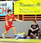 24.11.2011, Krems, Handball, Handball Liga Austria, HLA, UHK Krems, Fivers WAT Margareten, <br>SCHOPF Tobias, NECKAM Monika<br><br>Copyright DIENER / Zierlinger Karl<br>Marktgasse 3-7 / 4 / 5 / 21<br>A-1090 Wien<br>Telefax +43 1 955 32 35<br>Mobil +43 676 629 98 51<br>BA-CA<br>Bank Nr. 12000<br>Account Nr. 00712 223 783<br>e-mail: agentur@diener.at<br>Datenbank: www.diener.at
