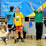 03.12.2011, Krems, Handball, Handball Liga Austria, HLA, UHK Krems, Union Leoben<br>SANTOS Raul, BOZSO Andras, SZILAGYI Istvan<br><br><br>Copyright DIENER / Zierlinger Karl<br>Marktgasse 3-7 / 4 / 5 / 21<br>A-1090 Wien<br>Telefax +43 1 955 32 35<br>Mobil +43 676 629 98 51<br>BA-CA<br>Bank Nr. 12000<br>Account Nr. 00712 223 783<br>e-mail: agentur@diener.at<br>Datenbank: www.diener.at