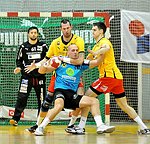 03.12.2011, Krems, Handball, Handball Liga Austria, HLA, UHK Krems, Union Leoben<br>FILZWIESER Wolfgang, LAZAREVIC Uros, SURAC Domagoj, BELAS Ivica<br><br><br>Copyright DIENER / Zierlinger Karl<br>Marktgasse 3-7 / 4 / 5 / 21<br>A-1090 Wien<br>Telefax +43 1 955 32 35<br>Mobil +43 676 629 98 51<br>BA-CA<br>Bank Nr. 12000<br>Account Nr. 00712 223 783<br>e-mail: agentur@diener.at<br>Datenbank: www.diener.at