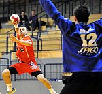 25.01.2012, Krems, Handball, Testspiel, UHK Krems, SG Westwien<br>BRUNNER Florian, MUSEL Gregory<br><br><br>Copyright DIENER / Zierlinger Karl<br>Marktgasse 3-7 / 4 / 5 / 21<br>A-1090 Wien<br>Telefax +43 1 955 32 35<br>Mobil +43 676 629 98 51<br>BA-CA<br>Bank Nr. 12000<br>Account Nr. 00712 223 783<br>e-mail: agentur@diener.at<br>Datenbank: www.diener.at